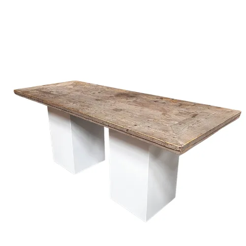 Tafel - 200x80x78 – wit/Steigerhout