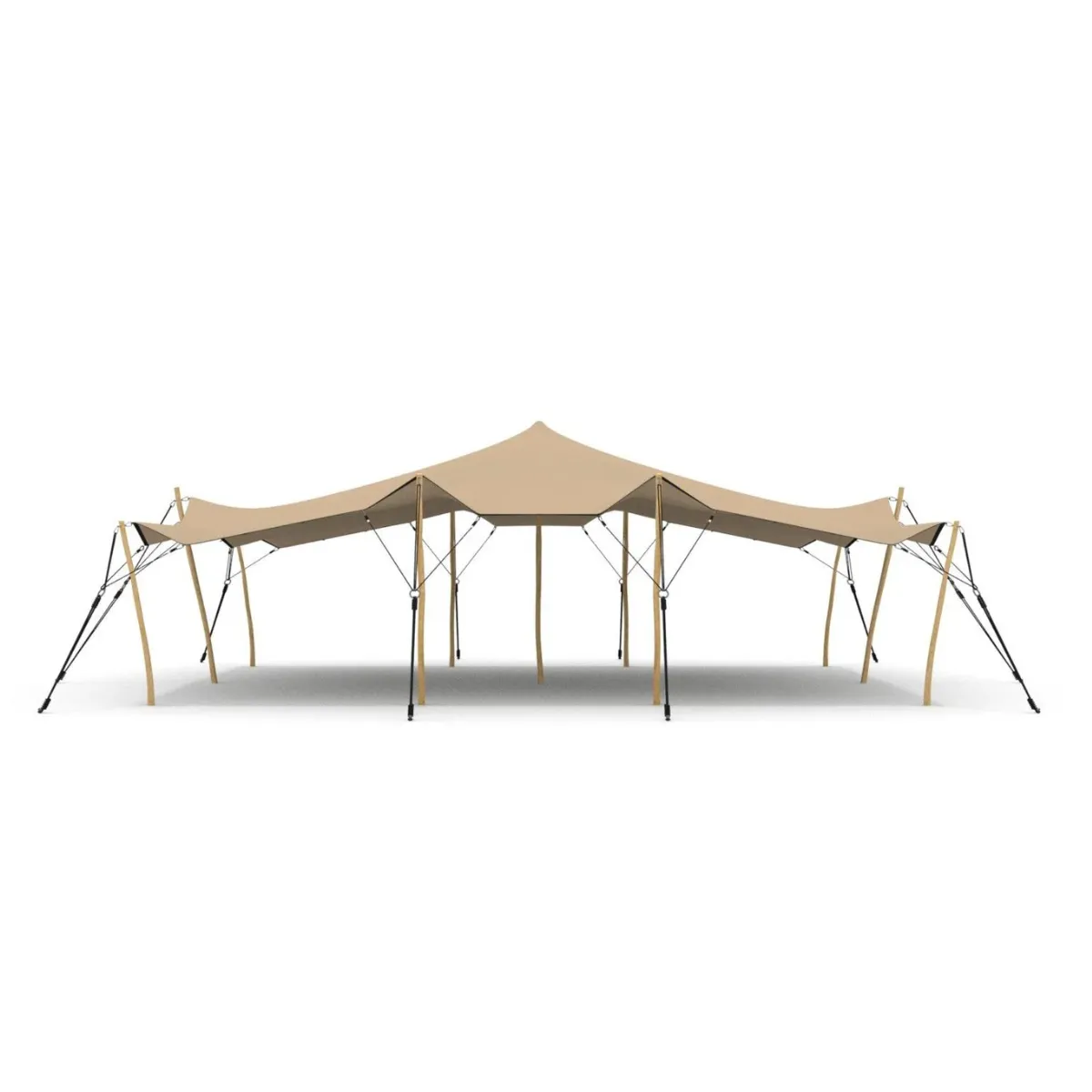 Stretchtent - zandkleur - 8m x 10m