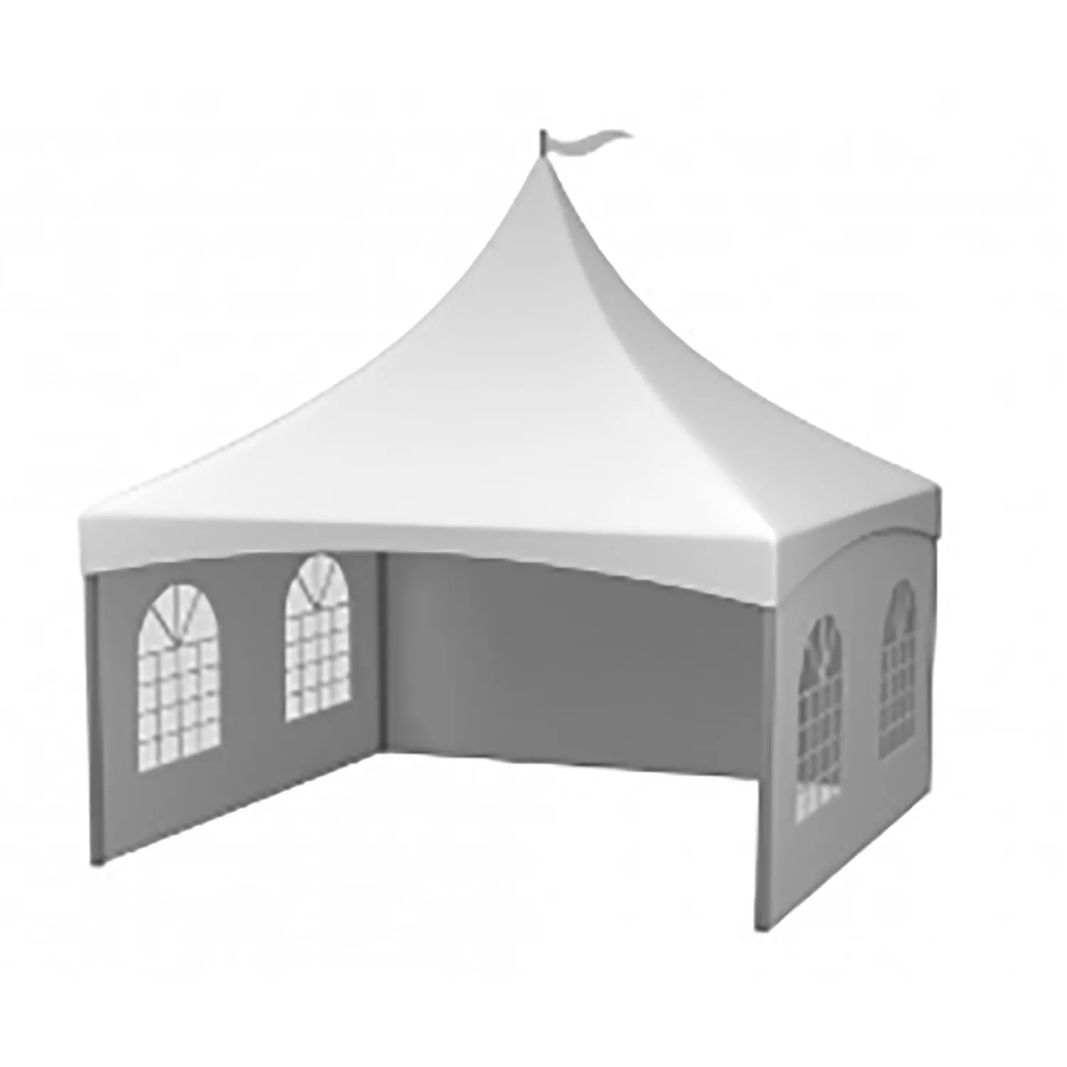 Pagode tent - 5x5m - Wit