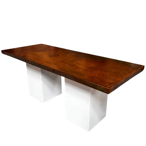 Tafel - 200x80x78 – wit/ staal