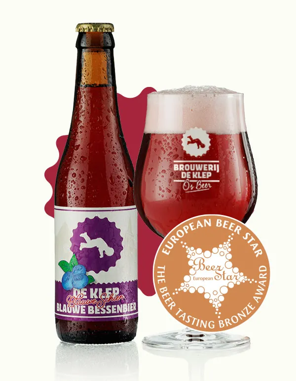 De Klep Blauwe bessenbier - doos (24x33cl)