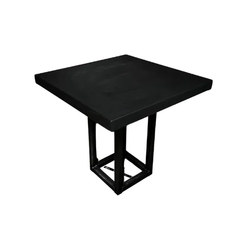 Tafel klein - 80x80x78 – zwartstaal/zwart