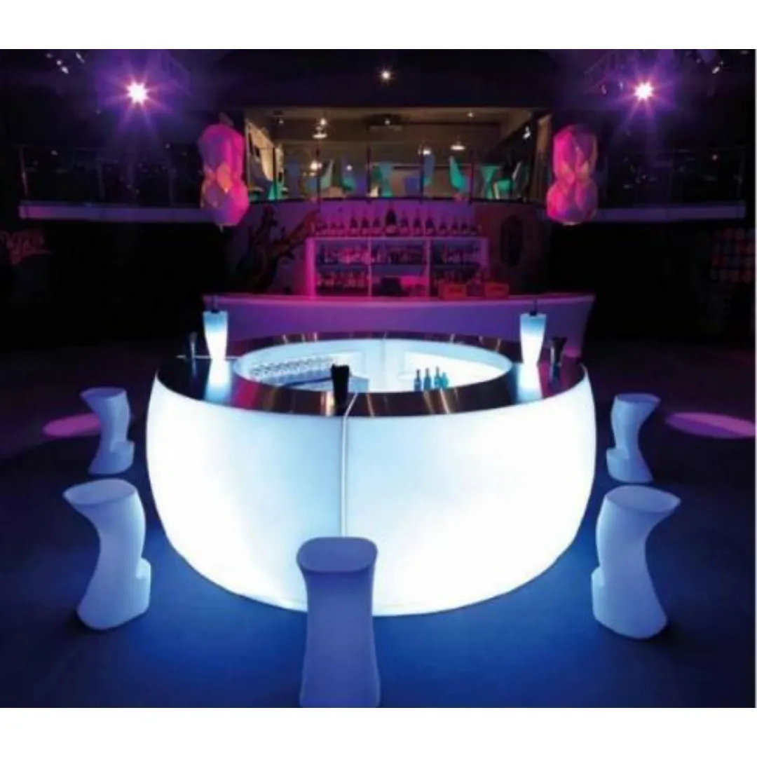 Cocktailbar - rond - 200 cm - LED verlichting