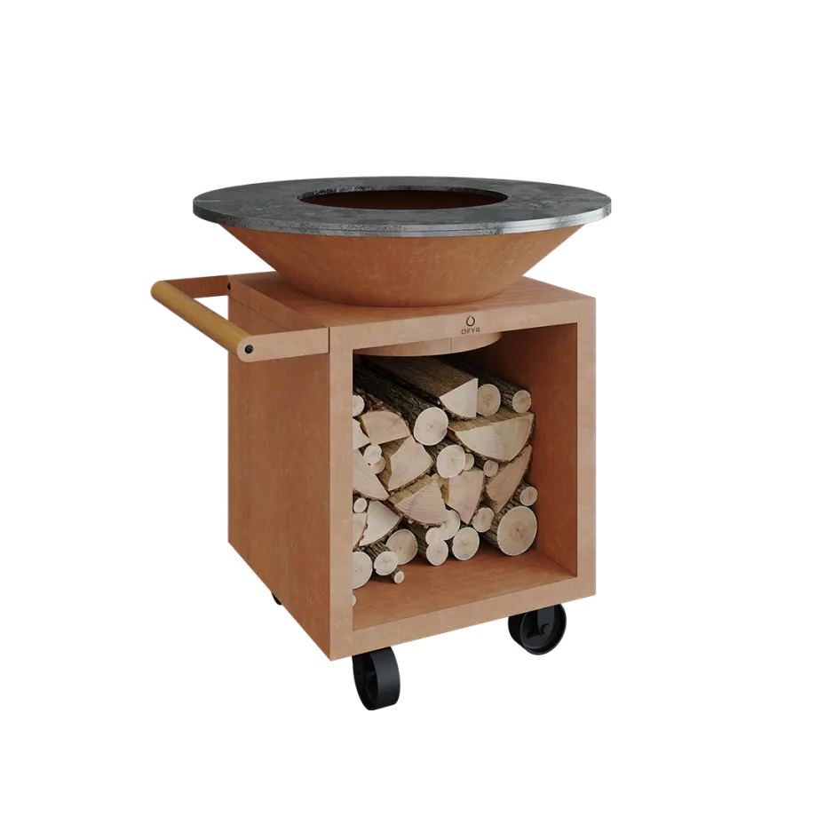 OFYR Classic Corten ⌀100cm – Barbecue – Verrijdbaar